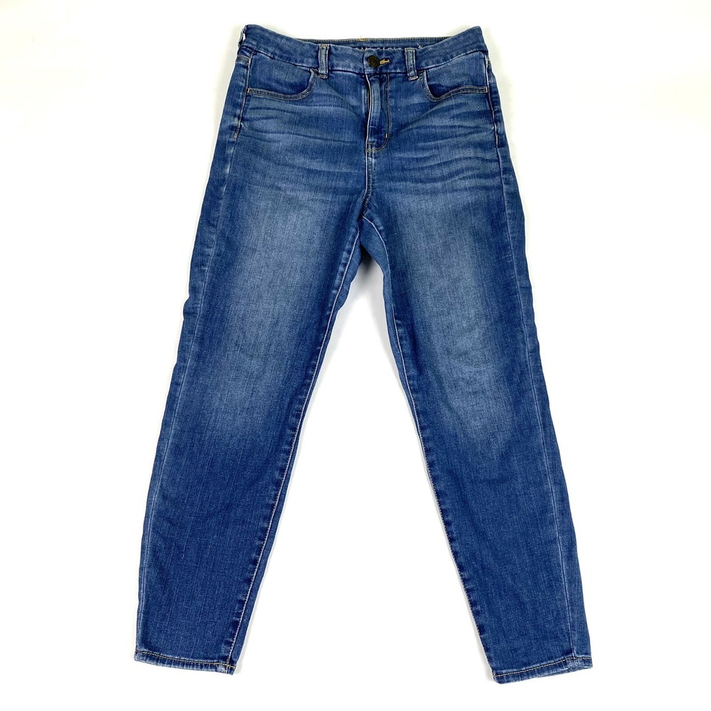 American Eagle Outfitters Jeans Jegging Women 8 Short Blue Denim Stretch Fit‎